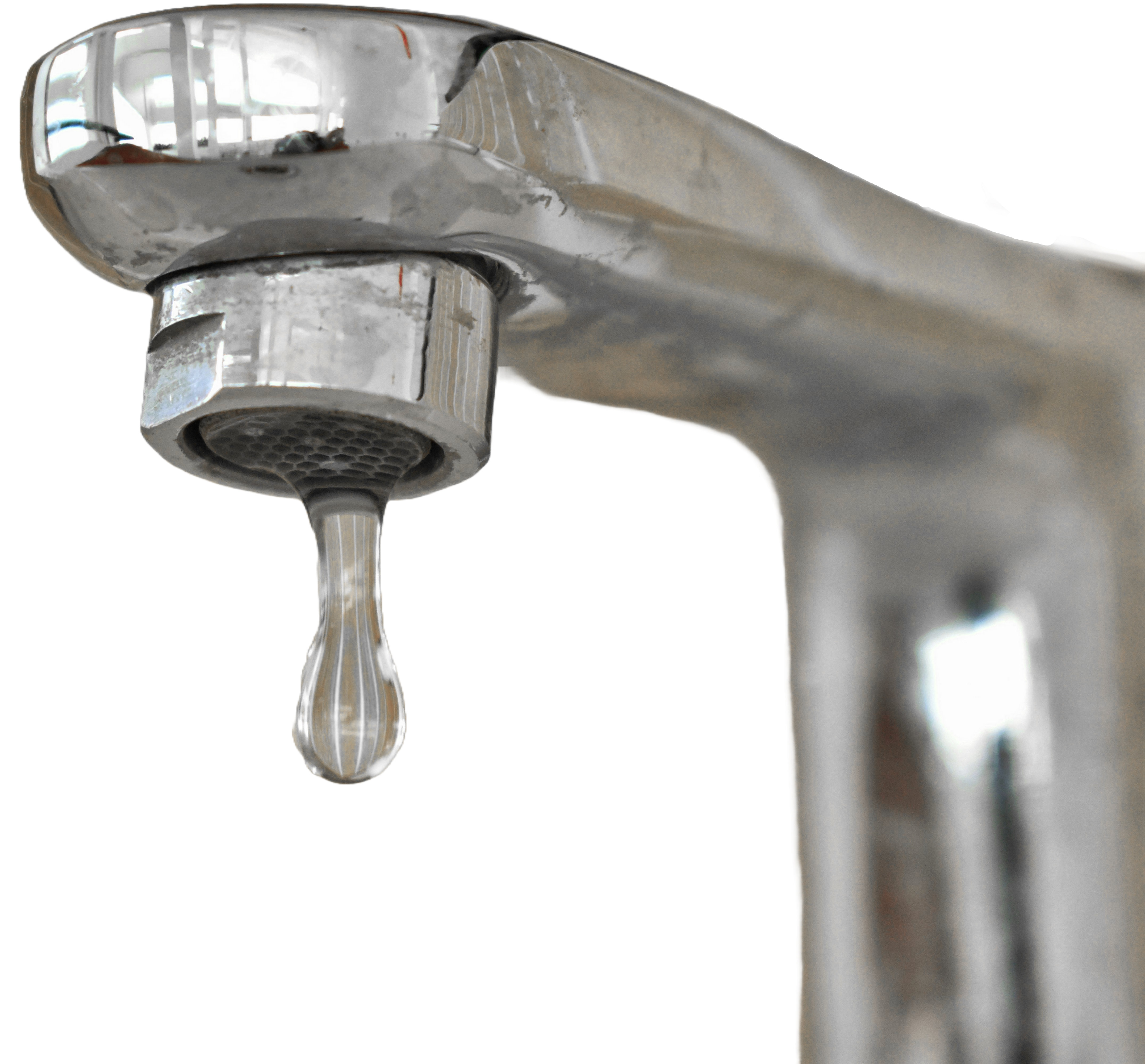 Čistý lesklý nerezový kohoutek